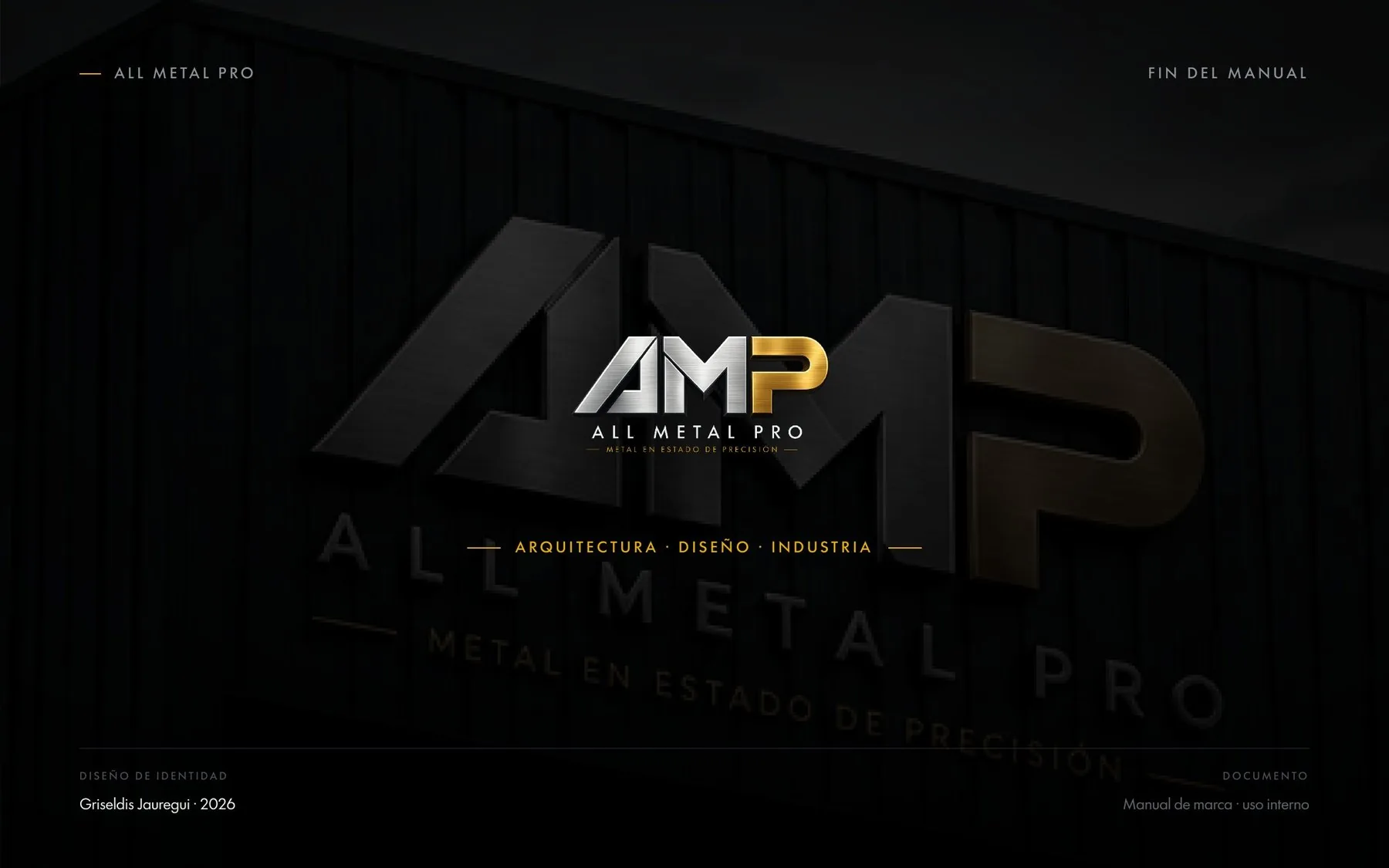 AMP — rótulo de fachada aplicado