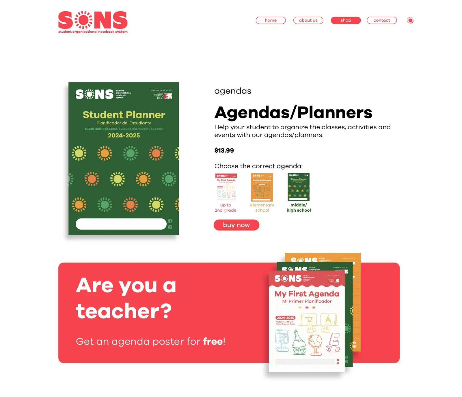 Sons — pantalla de agenda