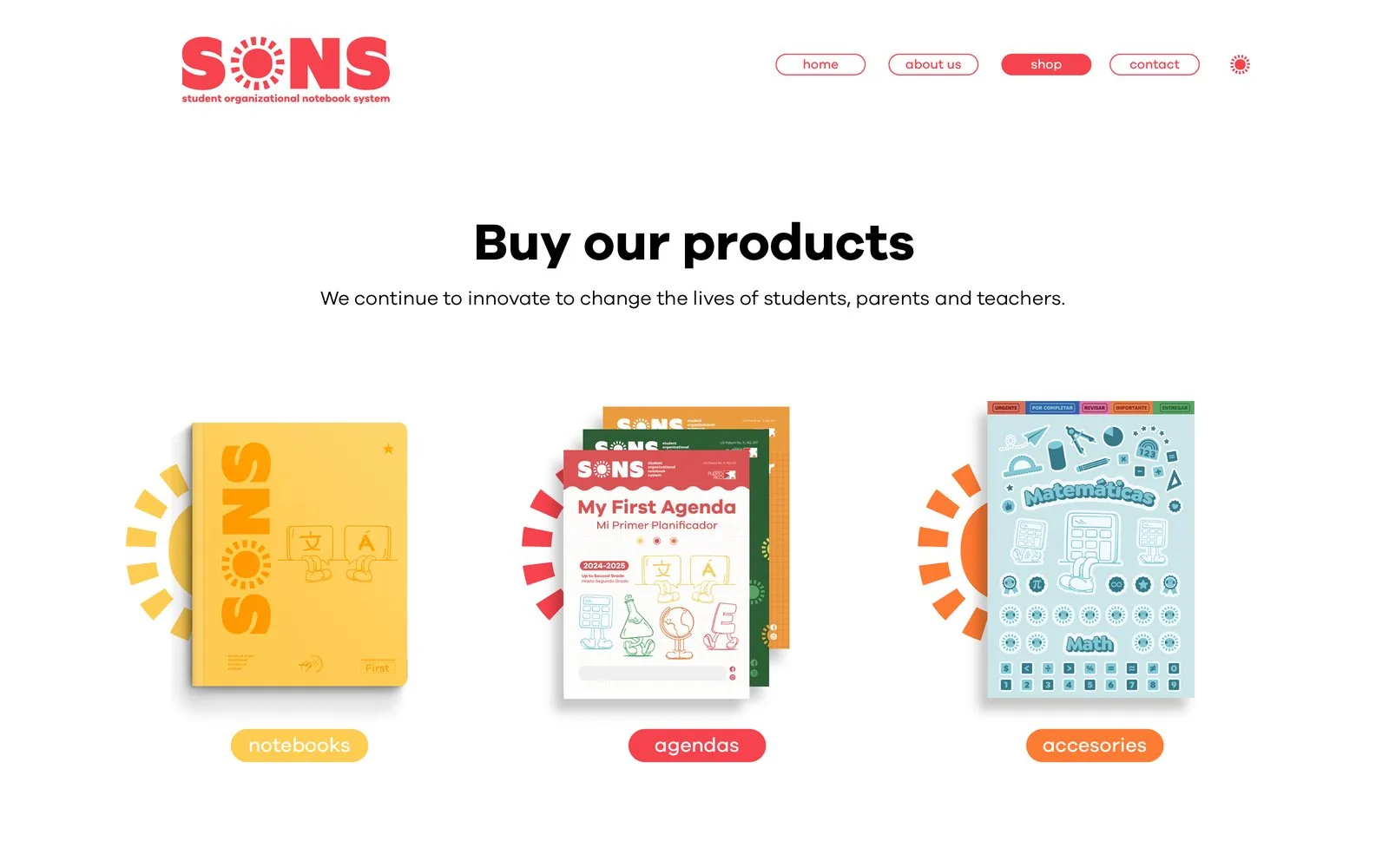 Sons — pantalla de categorías